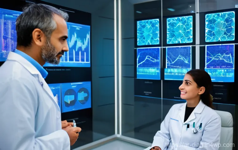 AI 기술을 활용한 질병 진단의 장점 - **Prompt for AI-enhanced Early Detection:**
    "A highly skilled and compassionate female radiologi...