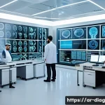 Home 21 AI 의료진단의 오진 사례와 원인 - A modern medical AI diagnostic laboratory setting in a Middle Eastern hospital, featuring diverse Ar...