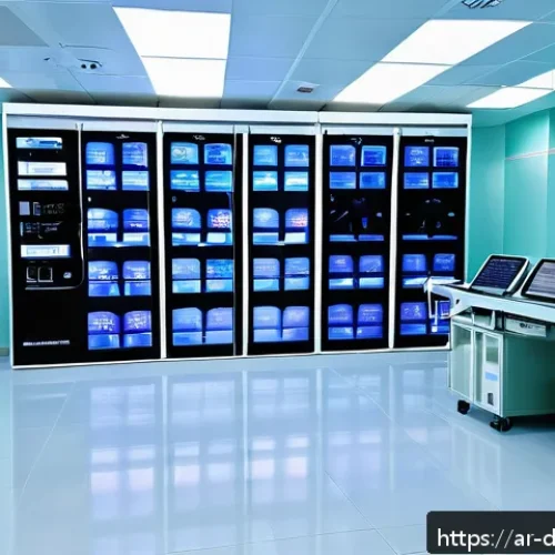 Home 30 AI 의료진단의 진단 모델 개발 과정 - A modern medical data center in a Middle Eastern hospital, featuring diverse medical equipment such ...