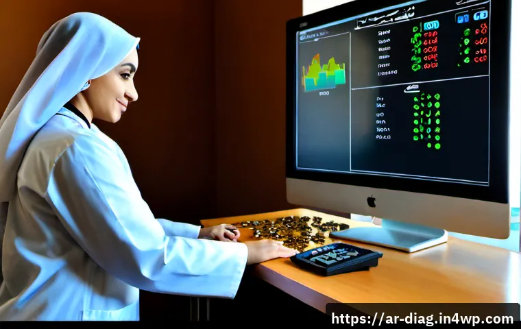 AI 의료진단의 비용 대비 효과 분석 - Photorealistic modern Gulf-region hospital consultation room, an Arab female doctor in modest profes...